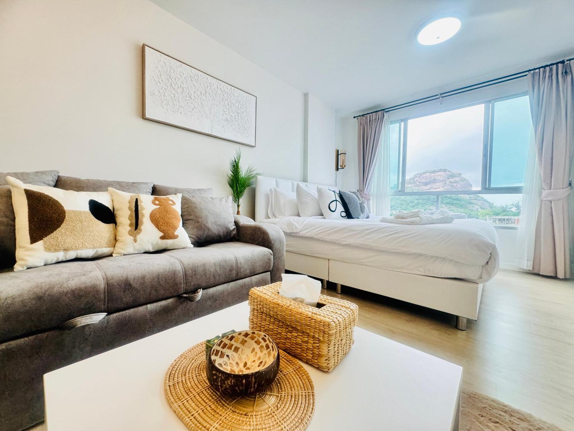Sea&Mountain View,5 Mins Walk To Famous Beach With King Size Bed Χουά Χιν Εξωτερικό φωτογραφία